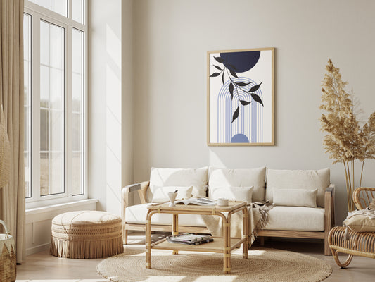 El Ruh – Série Blue Abstract - Pack de 3 Tableaux