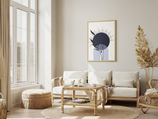 El Ruh – Série Blue Abstract - Pack de 3 Tableaux