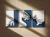 El Ruh – Série Adkar Bleu - Pack de 3 Tableaux